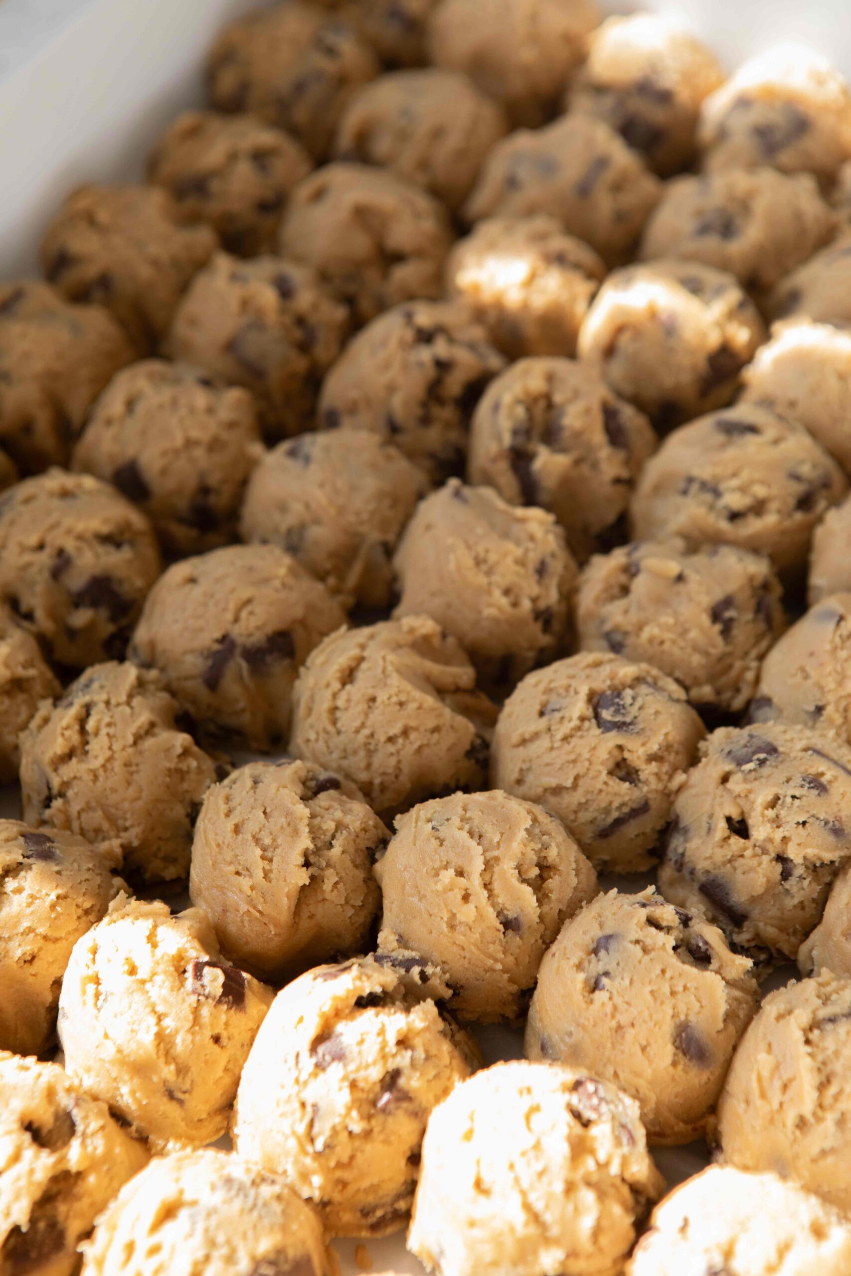 Scoops of cookie dough