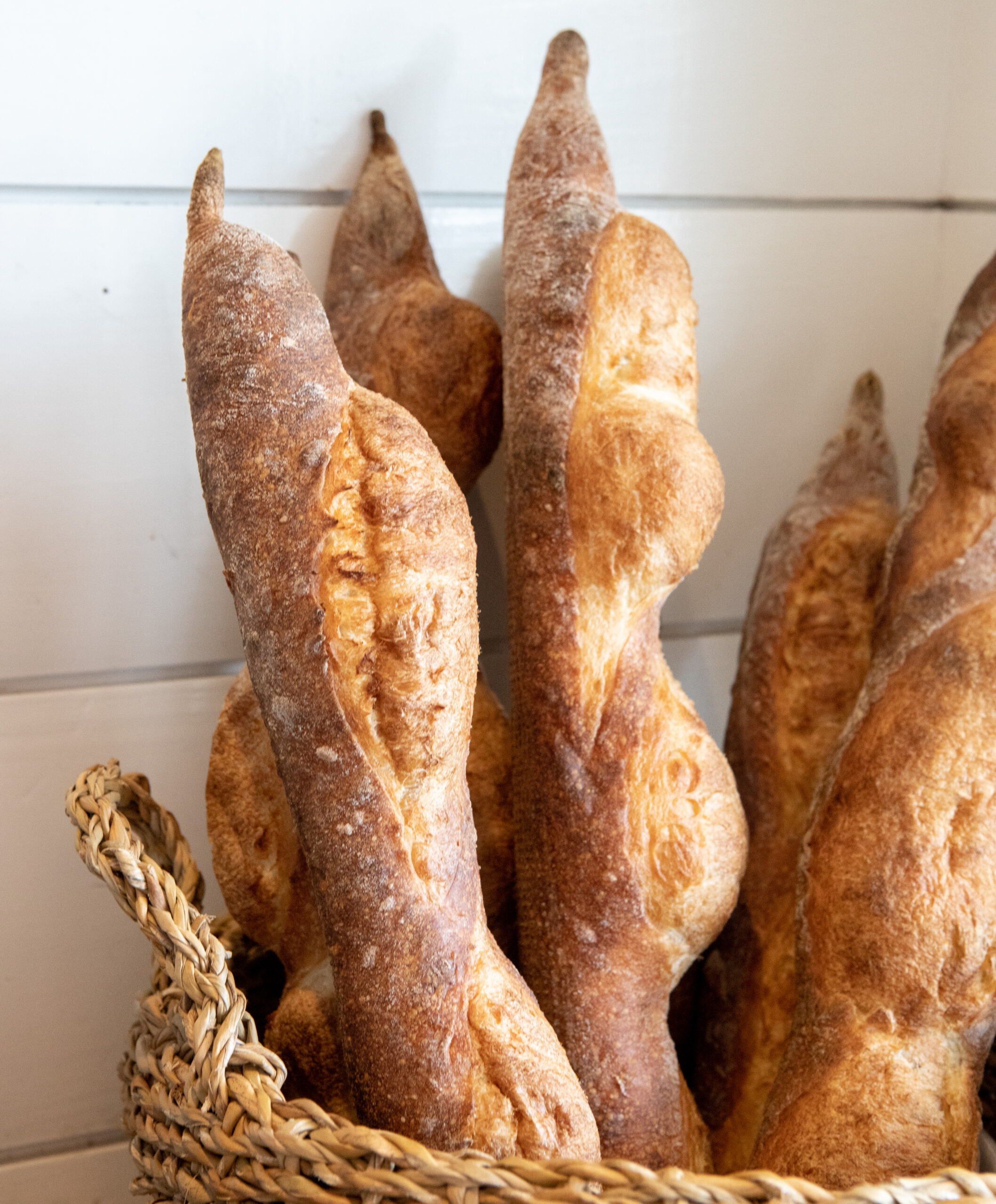 Basket of artisan bread