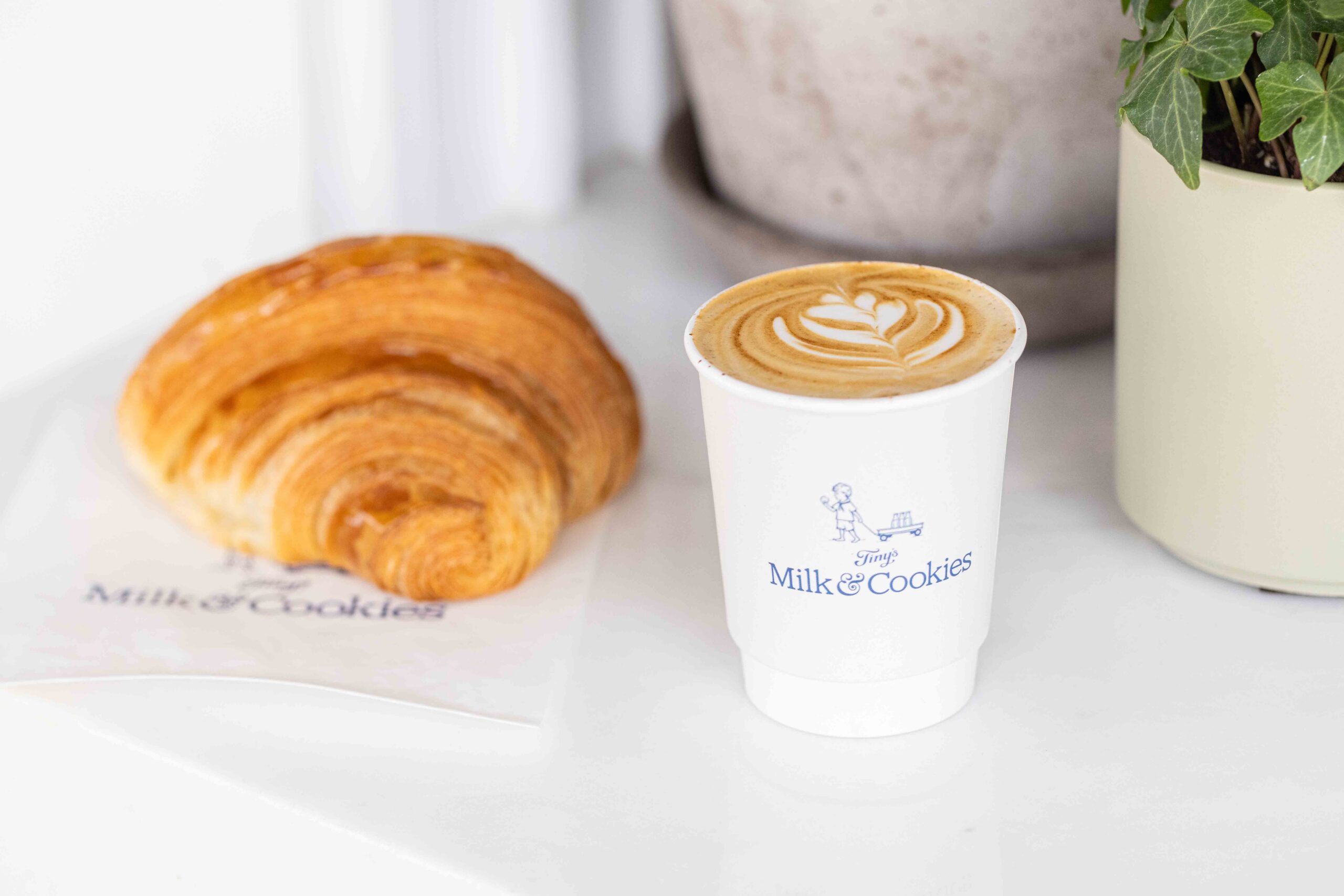 Latte and Croissant